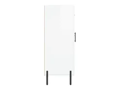 Aparador buffet cómoda mueble mueble de almacenaje organizador cocina salón brillante 69,5 x 34 x 90 cm madera contrachapada blanco 02_0030728