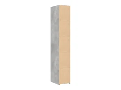 Aparador buffet cómoda mueble mueble de almacenaje organizador cocina salón salón alto 30 x 42,5 x 185 cm madera contrachapada gris 02_0034236