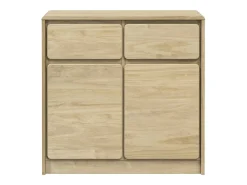 Aparador buffet cómoda mueble almacenaje organizador cocina salón salónAUDA 80 x 43 x 75,5 cm madera maciza de pino marrón 02_0036221