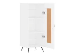 Aparador buffet cómoda mueble mueble de almacenaje organizador cocina salón salón 34,5 x 34 x 90 cm madera contrachapada blanco 02_0030277