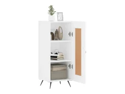 Aparador buffet cómoda mueble mueble de almacenaje organizador cocina salón salón 34,5 x 34 x 90 cm madera contrachapada blanco 02_0030277