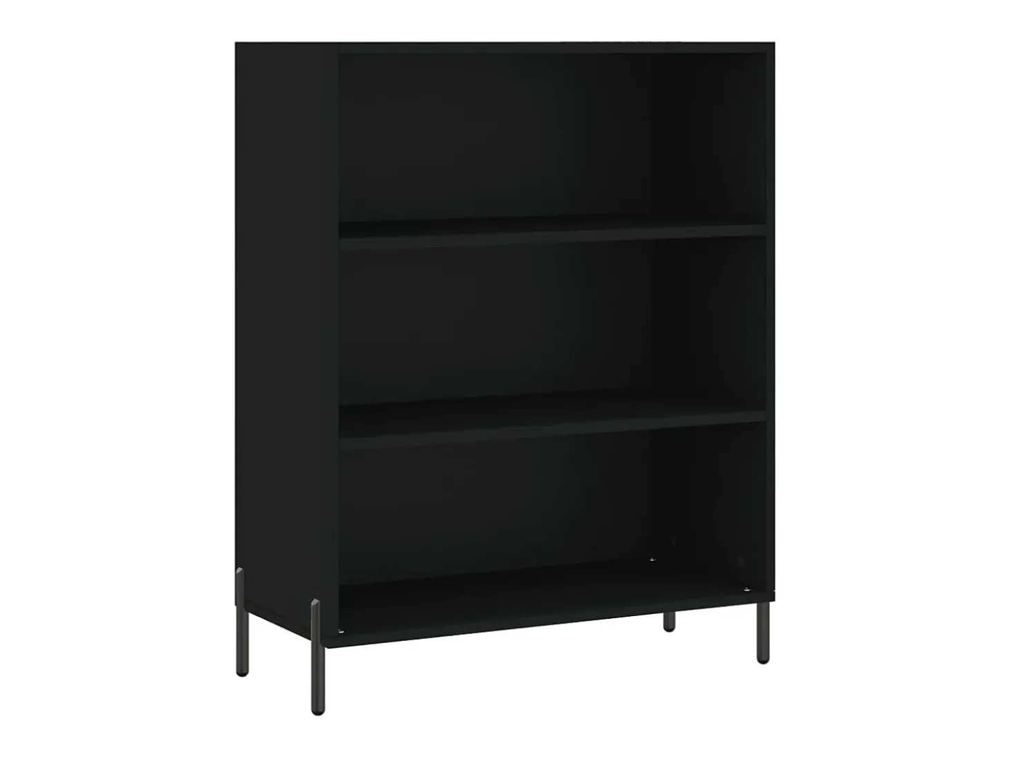 Aparador buffet cómoda mueble mueble de almacenaje organizador cocina salón salón 69,5 x 32,5 x 180 cm madera contrachapada negra 02_0036023