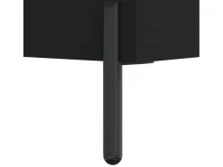Aparador buffet cómoda mueble mueble de almacenaje organizador cocina salón salón 69,5 x 32,5 x 180 cm madera contrachapada negra 02_0036023