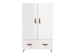 Aparador buffet cómoda mueble mueble de almacenaje organizador cocina salón salón alto brillo 69,5 x 31 x 115 cm madera contrachapada blanco 02_0032998