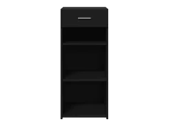 Aparador buffet cómoda mueble mueble de almacenaje organizador cocina salón salón 40 x 42,5 x 93 cm madera contrachapada negra 02_0035943