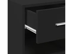 Aparador buffet cómoda mueble mueble de almacenaje organizador cocina salón salón 40 x 42,5 x 93 cm madera contrachapada negra 02_0035943