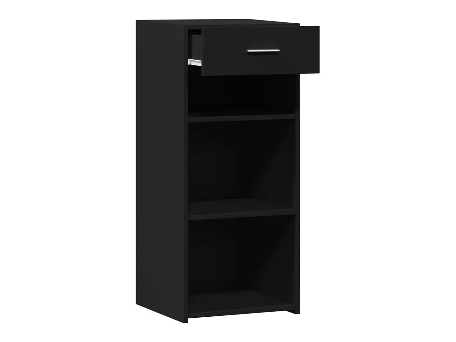 Aparador buffet cómoda mueble mueble de almacenaje organizador cocina salón salón 40 x 42,5 x 93 cm madera contrachapada negra 02_0035943