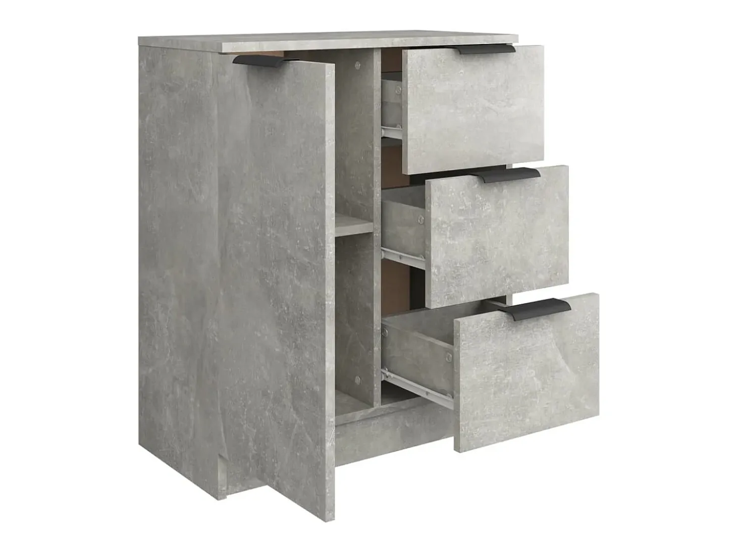 Aparador buffet cómoda mueble mueble de almacenaje organizador cocina salón salón 60 x 30 x 70 cm madera contrachapada gris 02_0031956