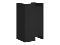Aparador buffet cómoda mueble mueble de almacenaje organizador cocina salón salón 45 x 35 x 75 cm madera contrachapada negra 02_0035945