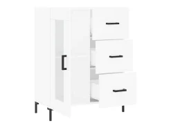 Aparador buffet cómoda mueble mueble de almacenaje organizador cocina salón salón 69,5 x 34 x 90 cm madera contrachapada blanco 02_0030420