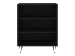 Aparador buffet cómoda mueble almacenaje organizador cocina salón salón 57 x 35 x 70 cm madera contrachapada negra 02_0035955
