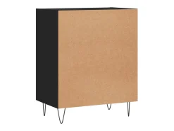 Aparador buffet cómoda mueble almacenaje organizador cocina salón salón 57 x 35 x 70 cm madera contrachapada negra 02_0035955