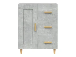 Aparador buffet cómoda mueble mueble de almacenaje organizador cocina salón salón 69,5 x 34 x 90 cm madera contrachapada gris 02_0032008