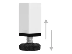 Aparador buffet cómoda mueble almacenaje organizador cocina salón salón 105 x 35 x 70 cm acero y vidrio templado blanco 02_0030193