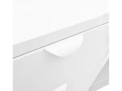 Aparador buffet cómoda mueble almacenaje organizador cocina salón salón 105 x 35 x 70 cm acero y vidrio templado blanco 02_0030193