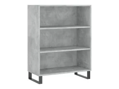 Aparador buffet cómoda mueble mueble de almacenamiento organizador cocina salón salón 69,5 x 32,5 x 180 cm madera contrachapada gris 02_0031998