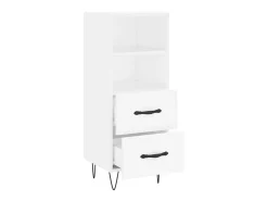 Aparador buffet cómoda mueble mueble de almacenaje organizador cocina salón salón 34,5 x 34 x 90 cm madera contrachapada blanco 02_0030270