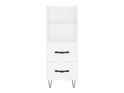 Aparador buffet cómoda mueble mueble de almacenaje organizador cocina salón salón 34,5 x 34 x 90 cm madera contrachapada blanco 02_0030270