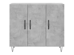 Aparador buffet cómoda mueble mueble de almacenaje organizador cocina salón salón 90 x 34 x 80 cm madera contrachapada gris 02_0032122