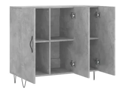 Aparador buffet cómoda mueble mueble de almacenaje organizador cocina salón salón 90 x 34 x 80 cm madera contrachapada gris 02_0032122