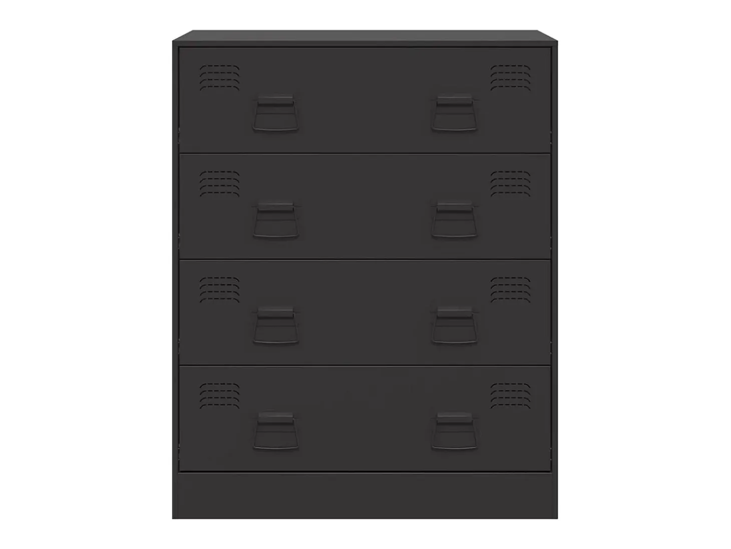 Aparador buffet cómoda mueble almacenaje organizador cocina salón salón 67 x 39 x 83 cm acero negro 02_0036015