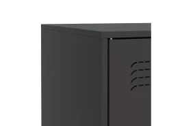 Aparador buffet cómoda mueble almacenaje organizador cocina salón salón 67 x 39 x 83 cm acero negro 02_0036015