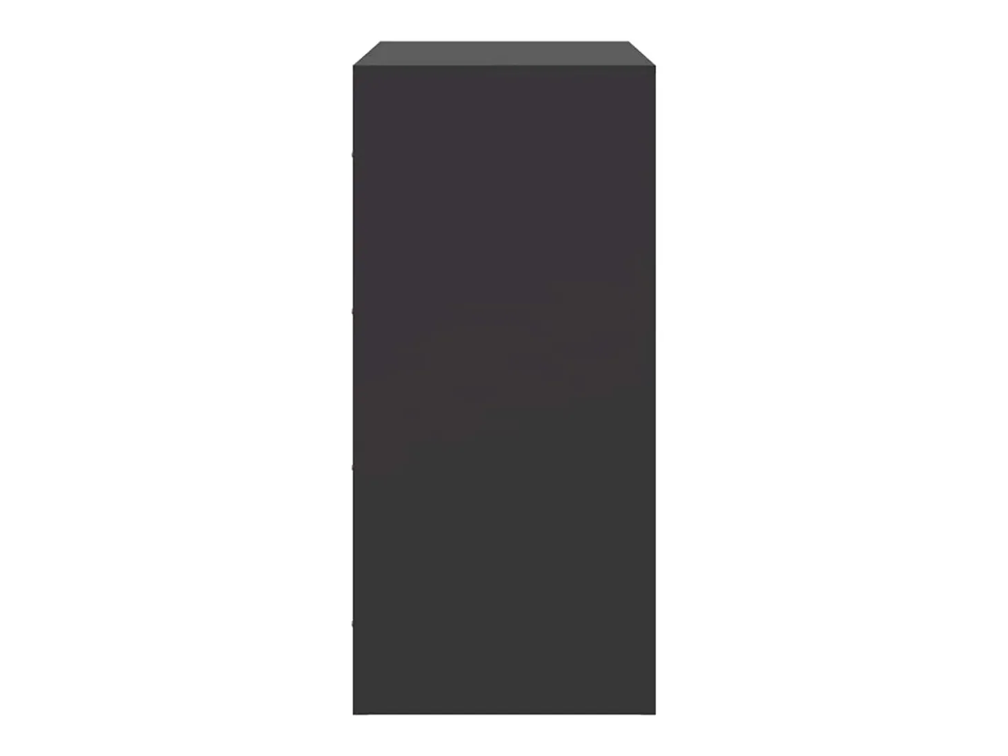 Aparador buffet cómoda mueble almacenaje organizador cocina salón salón 67 x 39 x 83 cm acero negro 02_0036015