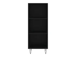 Aparador buffet cómoda mueble mueble de almacenaje organizador cocina salón salón 34,5 x 32,5 x 90 cm madera contrachapada negra 02_0035872