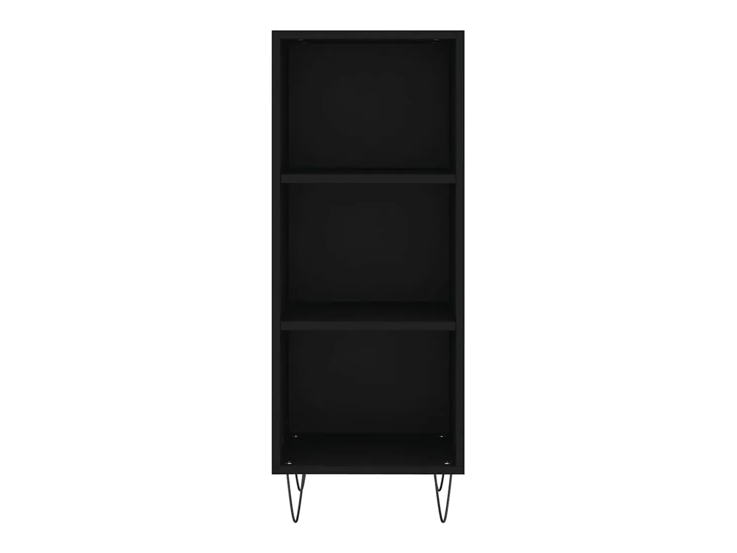 Aparador buffet cómoda mueble mueble de almacenaje organizador cocina salón salón 34,5 x 32,5 x 90 cm madera contrachapada negra 02_0035872