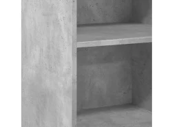 Aparador buffet cómoda mueble mueble de almacenaje organizador cocina salón salón 45 x 41 x 93 cm madera contrachapada gris 02_0031941