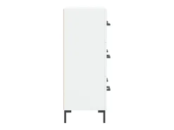 Aparador buffet cómoda mueble mueble de almacenaje organizador cocina salón salón 69,5 x 34 x 90 cm madera contrachapada blanco 02_0030443