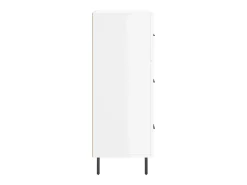 Aparador buffet cómoda mueble mueble de almacenaje organizador cocina salón brillante 69,5 x 34 x 90 cm madera contrachapada blanco 02_0030688