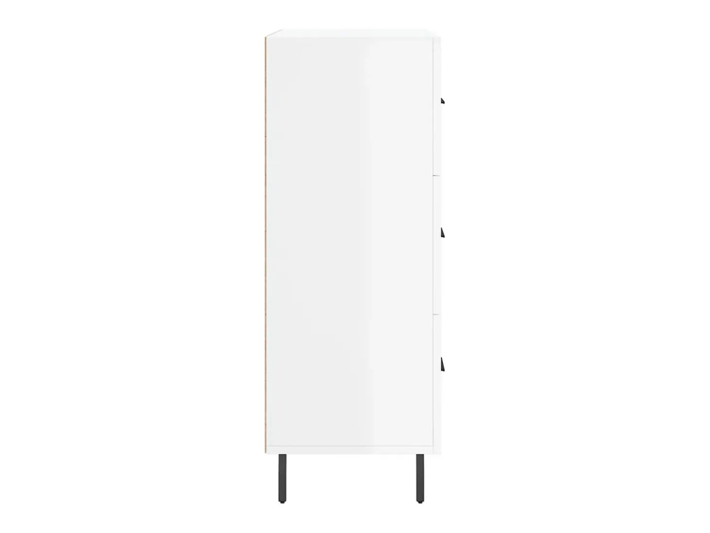 Aparador buffet cómoda mueble mueble de almacenaje organizador cocina salón brillante 69,5 x 34 x 90 cm madera contrachapada blanco 02_0030688