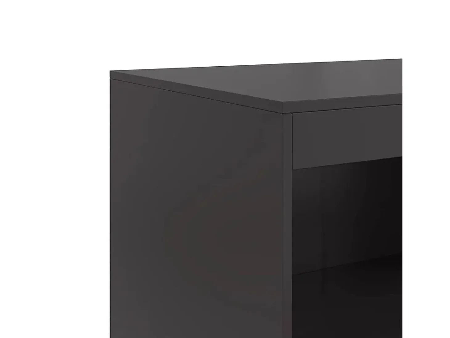 Aparador buffet cómoda mueble almacenaje organizador cocina salón salón 67 x 39 x 107 cm acero negro 02_0036010