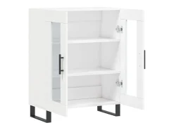 Aparador buffet cómoda mueble mueble de almacenaje organizador cocina salón salón 69,5 x 34 x 90 cm madera contrachapada blanco 02_0030445