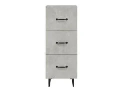 Aparador buffet cómoda mueble mueble de almacenaje organizador cocina salón salón 34,5 x 34 x 90 cm madera contrachapada gris 02_0031901