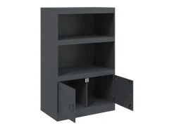 Aparador buffet cómoda mueble mueble de almacenaje organizador cocina salón salón 67 x 39 x 107 cm acero antracita 02_0029697