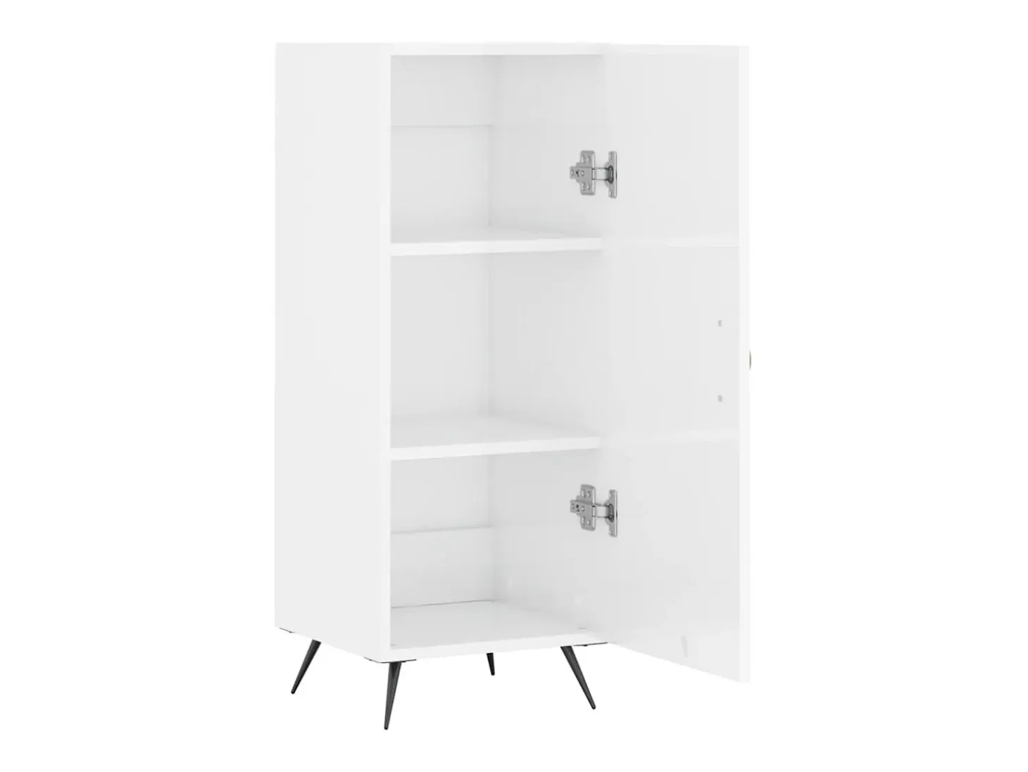 Aparador buffet cómoda mueble mueble de almacenaje organizador cocina salón brillante 34,5 x 34 x 90 cm madera contrachapada blanco 02_0030635