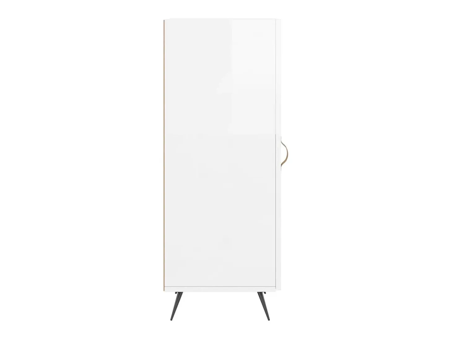 Aparador buffet cómoda mueble mueble de almacenaje organizador cocina salón brillante 34,5 x 34 x 90 cm madera contrachapada blanco 02_0030635