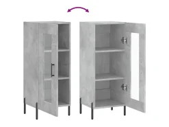 Aparador buffet cómoda mueble mueble de almacenaje organizador cocina salón salón 34,5 x 34 x 90 cm madera contrachapada gris 02_0031914