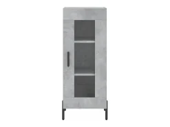 Aparador buffet cómoda mueble mueble de almacenaje organizador cocina salón salón 34,5 x 34 x 90 cm madera contrachapada gris 02_0031914