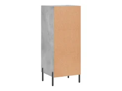 Aparador buffet cómoda mueble mueble de almacenaje organizador cocina salón salón 34,5 x 34 x 90 cm madera contrachapada gris 02_0031914