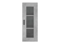 Aparador buffet cómoda mueble mueble de almacenamiento organizador cocina salón salón alto 34,5 x 34 x 180 cm madera contrachapada gris 02_0034322