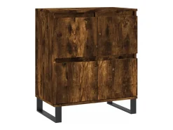 Aparador buffet cómoda mueble almacenaje organizador cocina salón salón juego de 2 madera contrachapada marrón 02_0036759