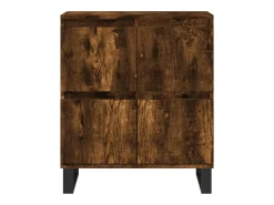 Aparador buffet cómoda mueble almacenaje organizador cocina salón salón juego de 2 madera contrachapada marrón 02_0036759