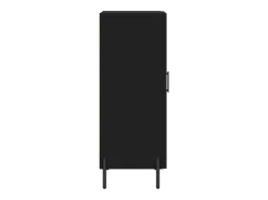 Aparador buffet cómoda mueble almacenaje organizador cocina salón salón 34,5 x 34 x 90 cm madera contrachapada negra 02_0035901