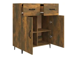 Aparador buffet cómoda mueble almacenaje organizador cocina salón salón 69,5 x 34 x 90 cm madera contrachapada marrón 02_0031012