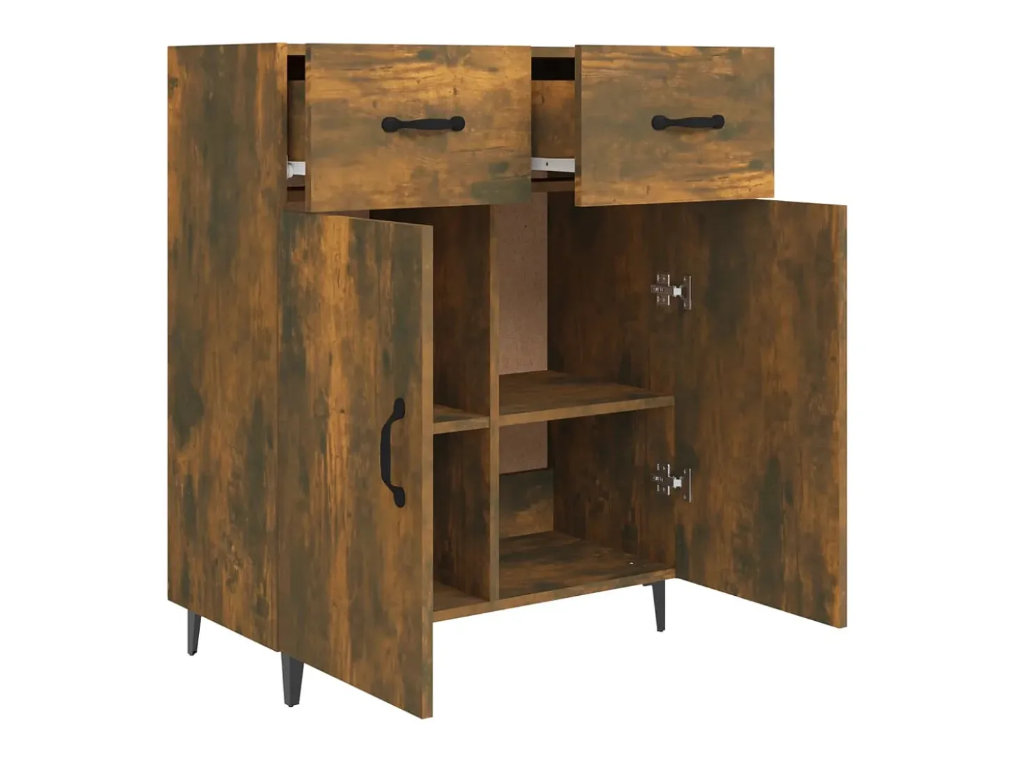 Aparador buffet cómoda mueble almacenaje organizador cocina salón salón 69,5 x 34 x 90 cm madera contrachapada marrón 02_0031012