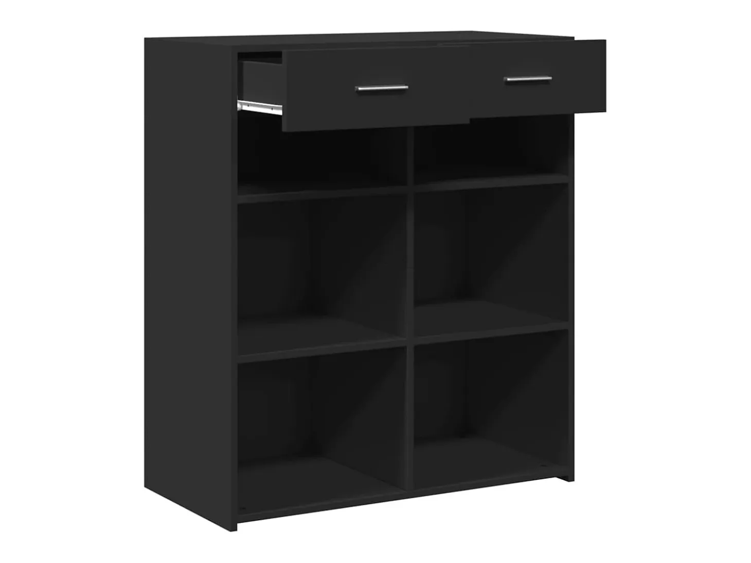 Aparador buffet cómoda mueble mueble de almacenaje organizador cocina salón salón 80 x 42,5 x 93 cm madera contrachapada negra 02_0036137