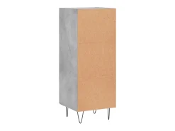 Aparador buffet cómoda mueble mueble de almacenaje organizador cocina salón salón 34,5 x 34 x 90 cm madera contrachapada gris 02_0031906